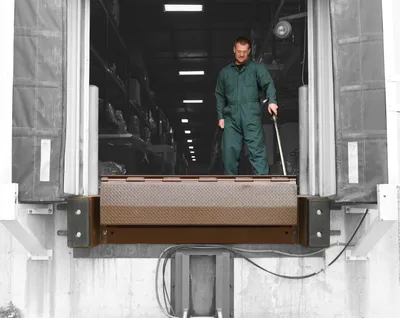 Vestil FM-2072 edge-o-dock leveler shown from an alternate angle