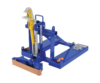Vestil FMDL-1-LDS-B1 automatic eagle beak drum lifter shown from an alternate angle