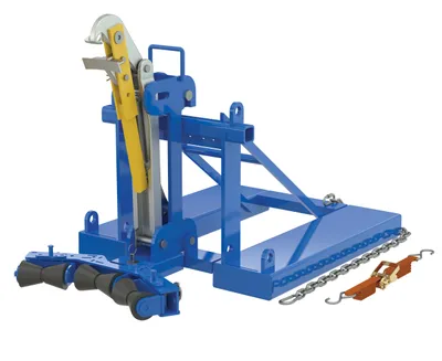 Vestil Steel Automatic Eagle Beak 1 Drum with Rollers 1,000 Lb. Capacity Blue