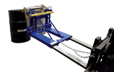 Vestil FMDL-2 automatic eagle beak drum lifter shown from an alternate angle