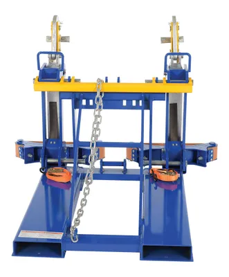 Vestil FMDL-2-LDS-B1 automatic eagle beak drum lifter shown from an alternate angle