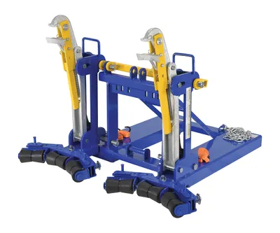 Vestil FMDL-2-LDS-R3 automatic eagle beak drum lifter shown from an alternate angle