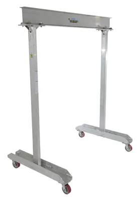 Vestil FPG-A-20-8 aluminum work area portable gantry crane shown from an alternate angle