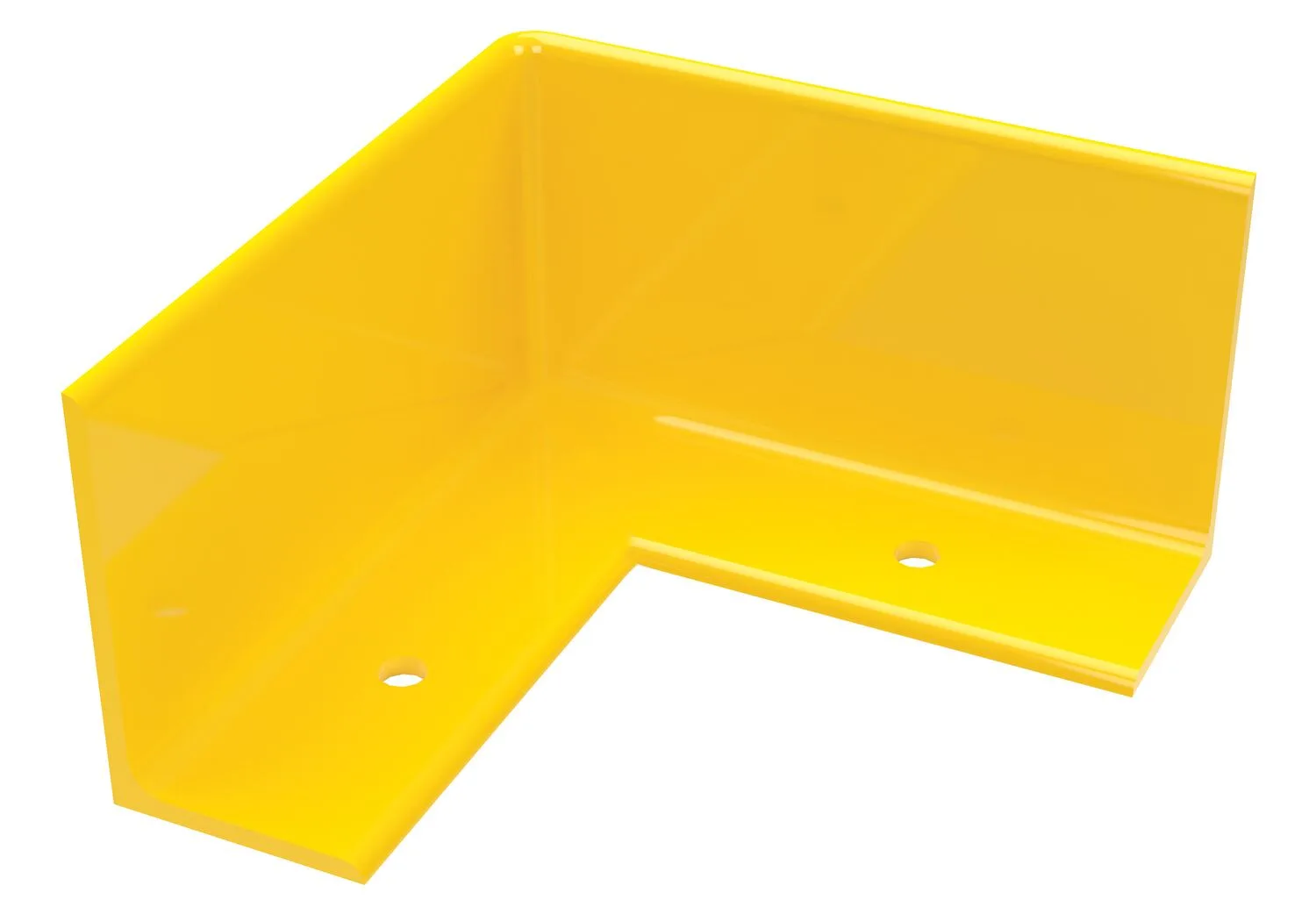 Vestil FSC-38-90D-YL inline safety guard floor curb