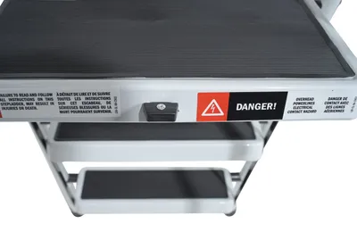 Vestil FSL-HS-3-225 fold-up step ladder shown from an alternate angle