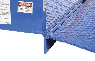 Vestil FTLP-5454-HR loading platforms for fork truck shown from an alternate angle