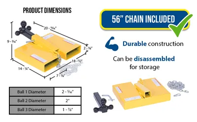 Vestil FTTM-2 forklift hitch feature highlights