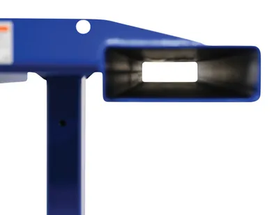 Vestil FWBC-4242-4-BC fork mounted trash bin compactor shown from an alternate angle