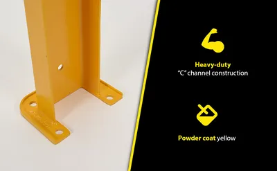 Vestil G6-24 structural rack guard feature highlights