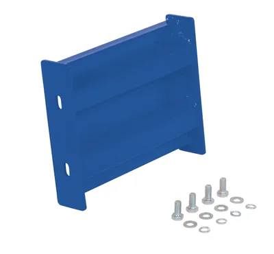 Vestil Steel 2 Ribbed Bolt On Style Guard Rail 6 In. Length Blue