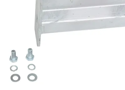 Vestil GR-F2R-BO-1-HDG structural guard rails (drop-in and bolt-on style) shown from an alternate angle