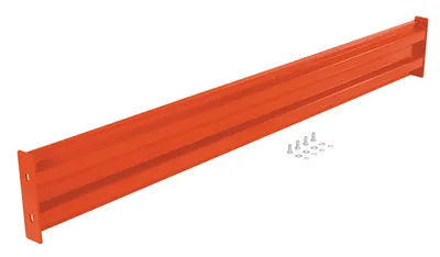 Vestil Steel 2 Ribbed Bolt On Style Guard Rail 114 In. Length Orange