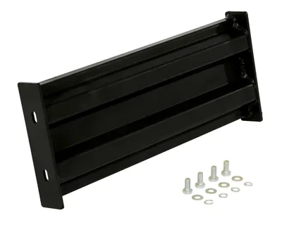 Vestil Steel 2 Ribbed Bolt On Style Guard Rail 18 In. Length Black