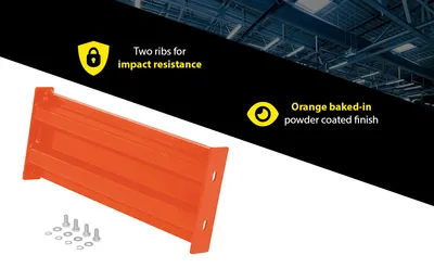 Vestil GR-F2R-BO-2-OR structural guard rails (drop-in and bolt-on style) feature highlights