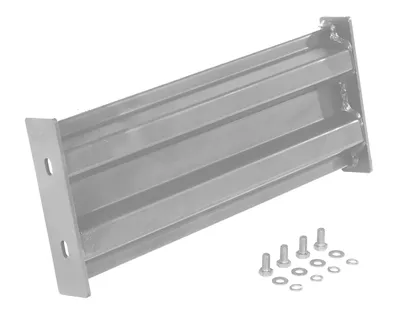 Vestil Steel 2 Ribbed Bolt On Style Guard Rail 18 In. Length Silver