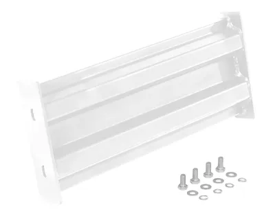 Vestil Steel 2 Ribbed Bolt On Style Guard Rail 18 In. Length White