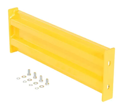 Vestil GR-F2R-BO-3-YL structural guard rails (drop-in and bolt-on style) shown from an alternate angle