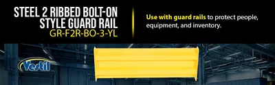 Vestil GR-F2R-BO-3-YL structural guard rails (drop-in and bolt-on style) feature highlights