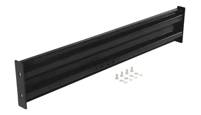 Vestil Steel 2 Ribbed Bolt On Style Guard Rail 54 In. Length Black