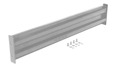 Vestil Steel 2 Ribbed Bolt On Style Guard Rail 54 In. Length Silver