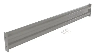 Vestil Steel 2 Ribbed Bolt On Style Guard Rail 90 In. Length Gray Semi Gloss