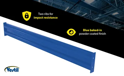 Vestil GR-F2R-BO-9-BU structural guard rails (drop-in and bolt-on style) feature highlights