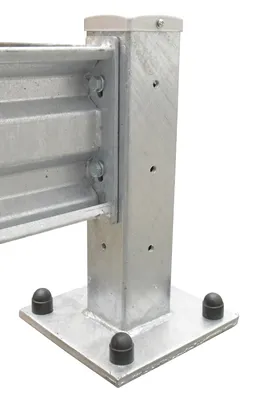 Vestil GR-F2R-BO-9-HDG structural guard rails (drop-in and bolt-on style) shown from an alternate angle
