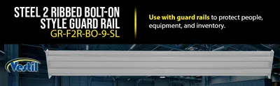 Vestil GR-F2R-BO-9-SL structural guard rails (drop-in and bolt-on style) feature highlights