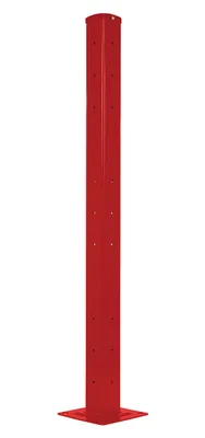 Vestil Steel Rigid Tube Post Bolt On Style 60 In. For 2 Ribbed Guard Rails Red