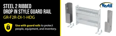 Vestil GR-F2R-DI-1-HDG structural guard rails (drop-in and bolt-on style) feature highlights