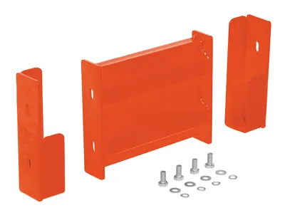 Vestil Steel 2 Ribbed Drop In Style Guard Rail 6 In. Length Orange