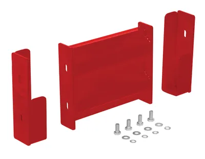 Vestil Steel 2 Ribbed Drop In Style Guard Rail 6 In. Length Red