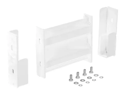 Vestil Steel 2 Ribbed Drop In Style Guard Rail 6 In. Length White