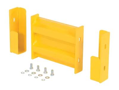 Vestil GR-F2R-DI-1-YL structural guard rails (drop-in and bolt-on style) shown from an alternate angle