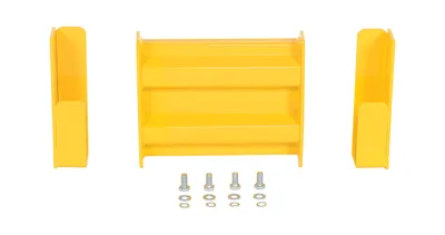 Vestil GR-F2R-DI-1-YL structural guard rails (drop-in and bolt-on style) shown from an alternate angle