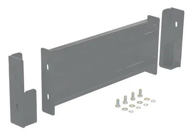 Vestil Steel 2 Ribbed Drop In Style Guard Rail 18 In. Length Gray Semi Gloss