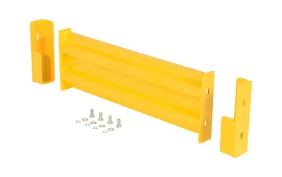 Vestil GR-F2R-DI-3-YL structural guard rails (drop-in and bolt-on style) shown from an alternate angle