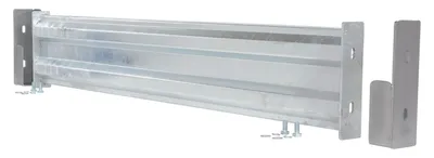 Vestil GR-F2R-DI-5-HDG structural guard rails (drop-in and bolt-on style) shown from an alternate angle