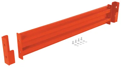 Vestil Steel 2 Ribbed Drop In Style Guard Rail 54 In. Length Orange
