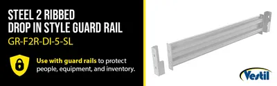 Vestil GR-F2R-DI-5-SL structural guard rails (drop-in and bolt-on style) feature highlights