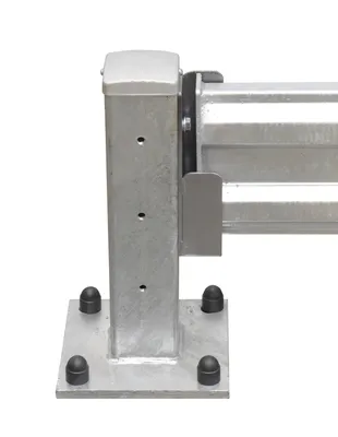 Vestil GR-F2R-DI-6-HDG structural guard rails (drop-in and bolt-on style) shown from an alternate angle