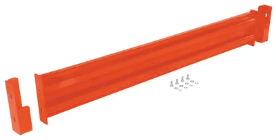 Vestil Steel 2 Ribbed Drop In Style Guard Rail 66 In. Length Orange