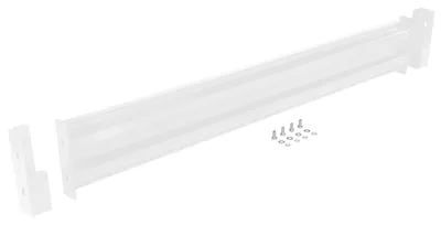 Vestil Steel 2 Ribbed Drop In Style Guard Rail 66 In. Length White