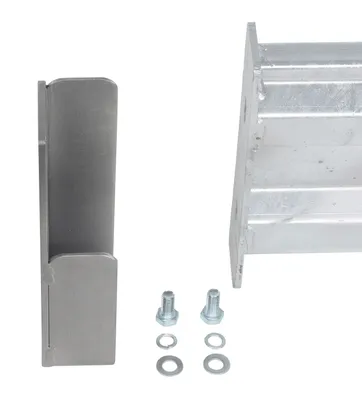 Vestil GR-F2R-DI-7-HDG structural guard rails (drop-in and bolt-on style) shown from an alternate angle
