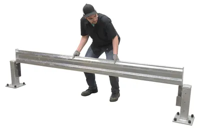 Vestil GR-F2R-DI-7-HDG structural guard rails (drop-in and bolt-on style) shown from an alternate angle