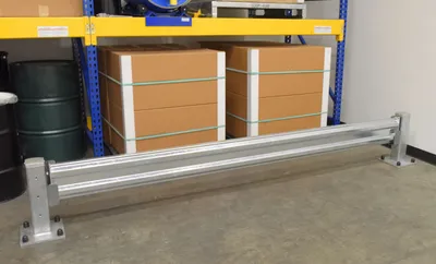 Vestil GR-F2R-DI-8-HDG structural guard rails (drop-in and bolt-on style) shown from an alternate angle