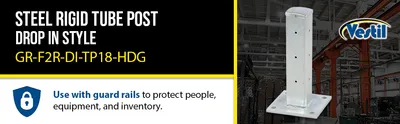 Vestil GR-F2R-DI-TP18-HDG structural guard rails (drop-in and bolt-on style) feature highlights