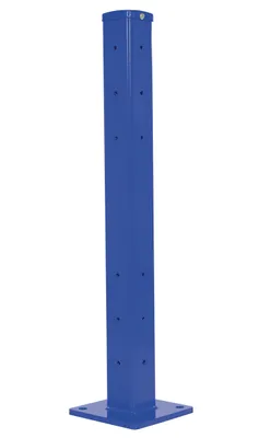 Vestil Steel Rigid Tube Post Drop In Style 42 In. For 2 Ribbed Drop In Style Guard Rails Blue
