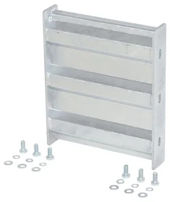 Vestil GR-F3R-BO-1-HDG structural guard rails (drop-in and bolt-on style) shown from an alternate angle