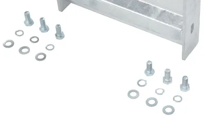 Vestil GR-F3R-BO-1-HDG structural guard rails (drop-in and bolt-on style) shown from an alternate angle